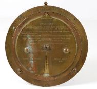 An early 20thC. brass desk weather forecaster by N