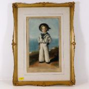 A gilt framed mezzotint of King Edward VII as Prin