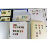 Four stamp albums including Africa, North Korea, I