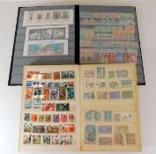 Two stamp albums including Cameroon, India, Cook I