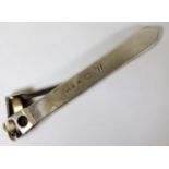 A large silver table cigar cutter 103.1g