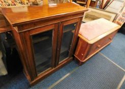 A Victorian mahogany bookcase twinned with drawer