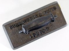 An antique Burroughes & Watts billiard table iron