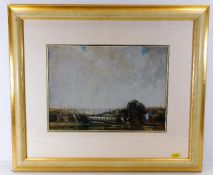 A framed watercolour by Lamorna Birch, image size