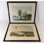 A framed pair of W. Core Ousley desert prints