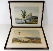 A framed pair of W. Core Ousley desert prints