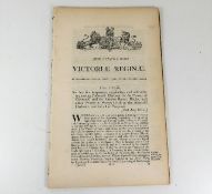 Book: A c.1845 Queen Victoria parliamentary act wi