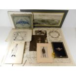 A quantity of maps, sketch books & other 19thC. &