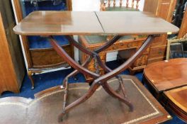A 19thC. mahogany coaching table 36in wide x 28in