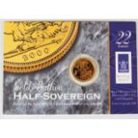 A limited edition 2000 Royal Mint half gold sovere