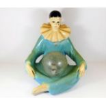 A Pierrot clown figure art deco lamp 16in tall