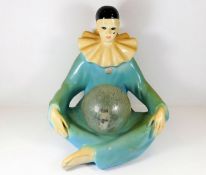 A Pierrot clown figure art deco lamp 16in tall