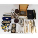 A quantity of plated wares, four carved shells napkin rings & other sundry items