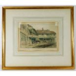 A small framed Frederick Nash watercolour titled T