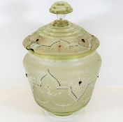 A large antique Bohemian style glass bonbon jar &