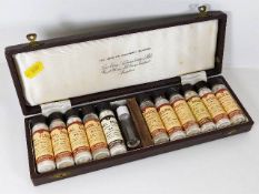 A cased set of chemicals