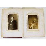 An antique photo album of various named dignitaries including military & Gioachino Rossini, 25 pages