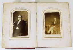 An antique photo album of various named dignitaries including military & Gioachino Rossini, 25 pages