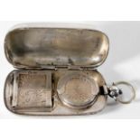 A silver sovereign & stamp holder 1912 45.2g