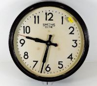 A large Smiths Sectric bakelite clock 11.75in diam