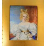 A William IV miniature watercolour on ivory panel