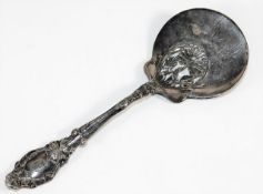 A good quality silver art nouveau spoon, slightly