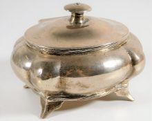 A Chester silver lidded box of lobbed design 175g