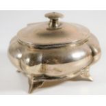 A Chester silver lidded box of lobbed design 175g