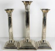 A modern corinthian column silver candlestick garn