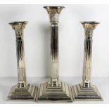 A modern corinthian column silver candlestick garn