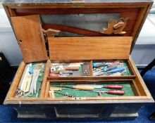 A large carpenters box with various compartments &