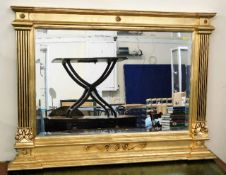 A reproduction gilt framed mirror 43.75in wide x 3