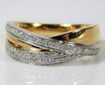 A 14ct gold ring set with approx. 0.5ct diamonds 4