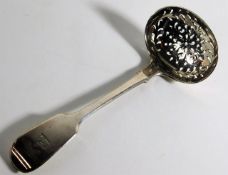 A silver sugar sifter, rubbed marks 62.6g