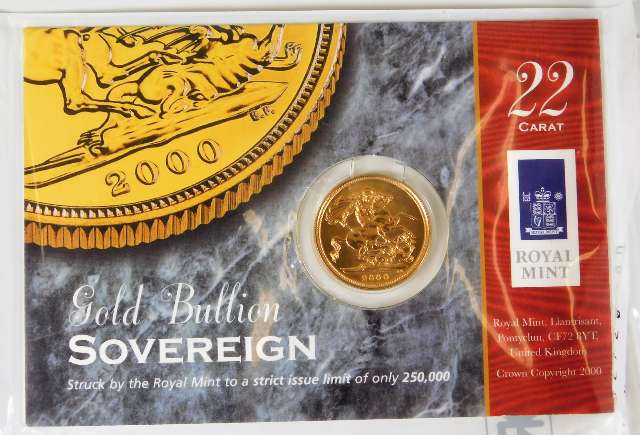 A 2000 Royal Mint full gold sovereign