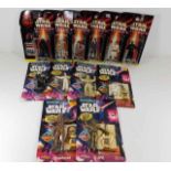 A quantity of carded Star Wars figurines including