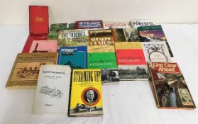 Eighteen books on locomotives, railways and steam