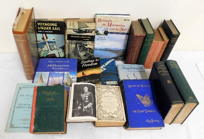 Nineteen books of sailing stories including Around