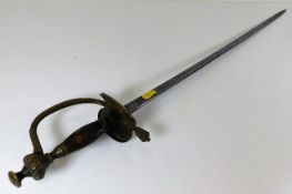 A 19thC. military sword 35.5in long