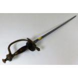 A 19thC. military sword 35.5in long