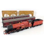 A model of the Hogwarts Express including track, t
