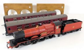 A model of the Hogwarts Express including track, t