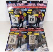 Four carded Star Trek figurines