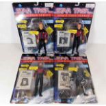 Four carded Star Trek figurines