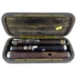 An Clair Godfroy Aine antique flute in rosewood ca