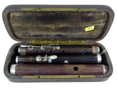 An Clair Godfroy Aine antique flute in rosewood ca