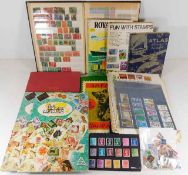 Assorted quantity of stamps including eight albums