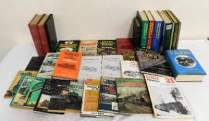 Thirty five books on locomotives, railways and ste