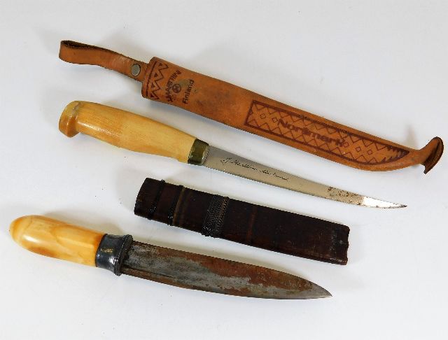 Two knives one marked J.Marttini, Finland and one