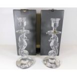 Two boxed Waterford Crystal Seahorse candle holder